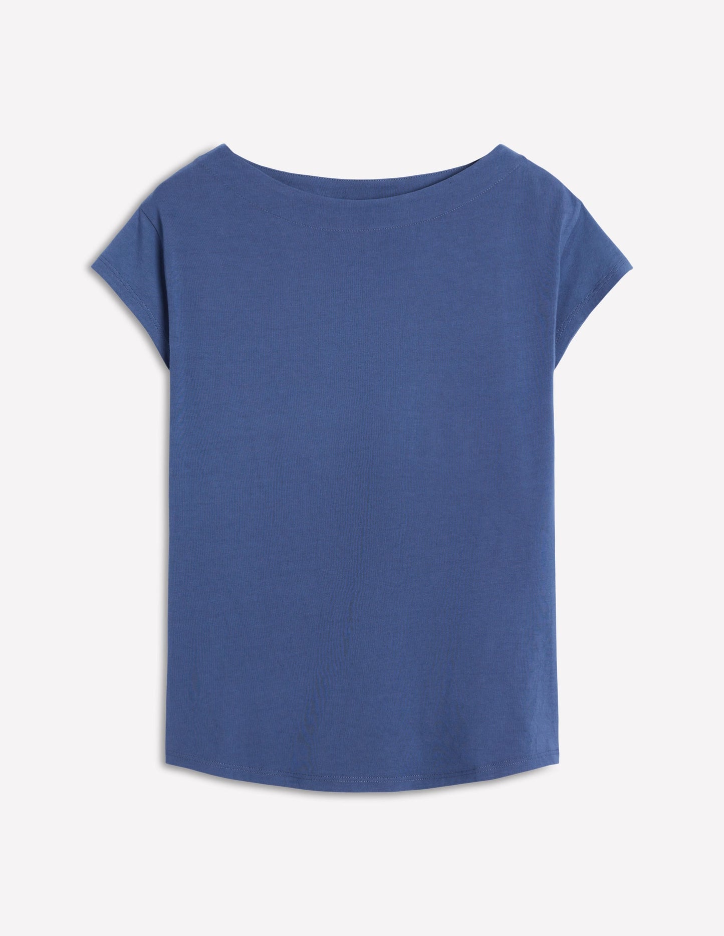 Supersoft Boat Neck T-Shirt-Denim Blue