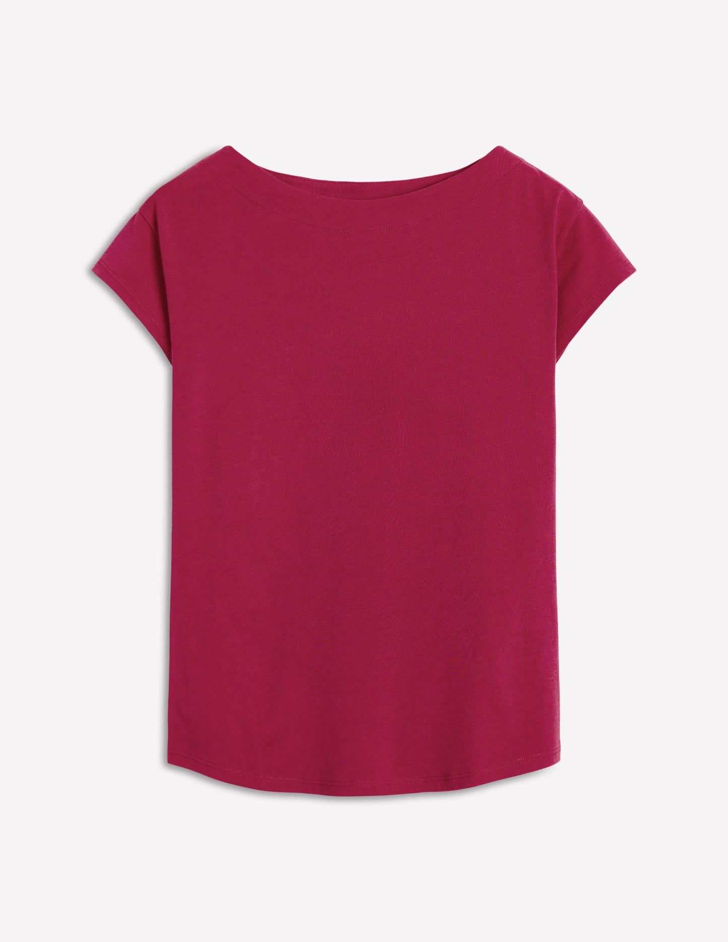Supersoft Boat Neck T-Shirt-Burgundy Red