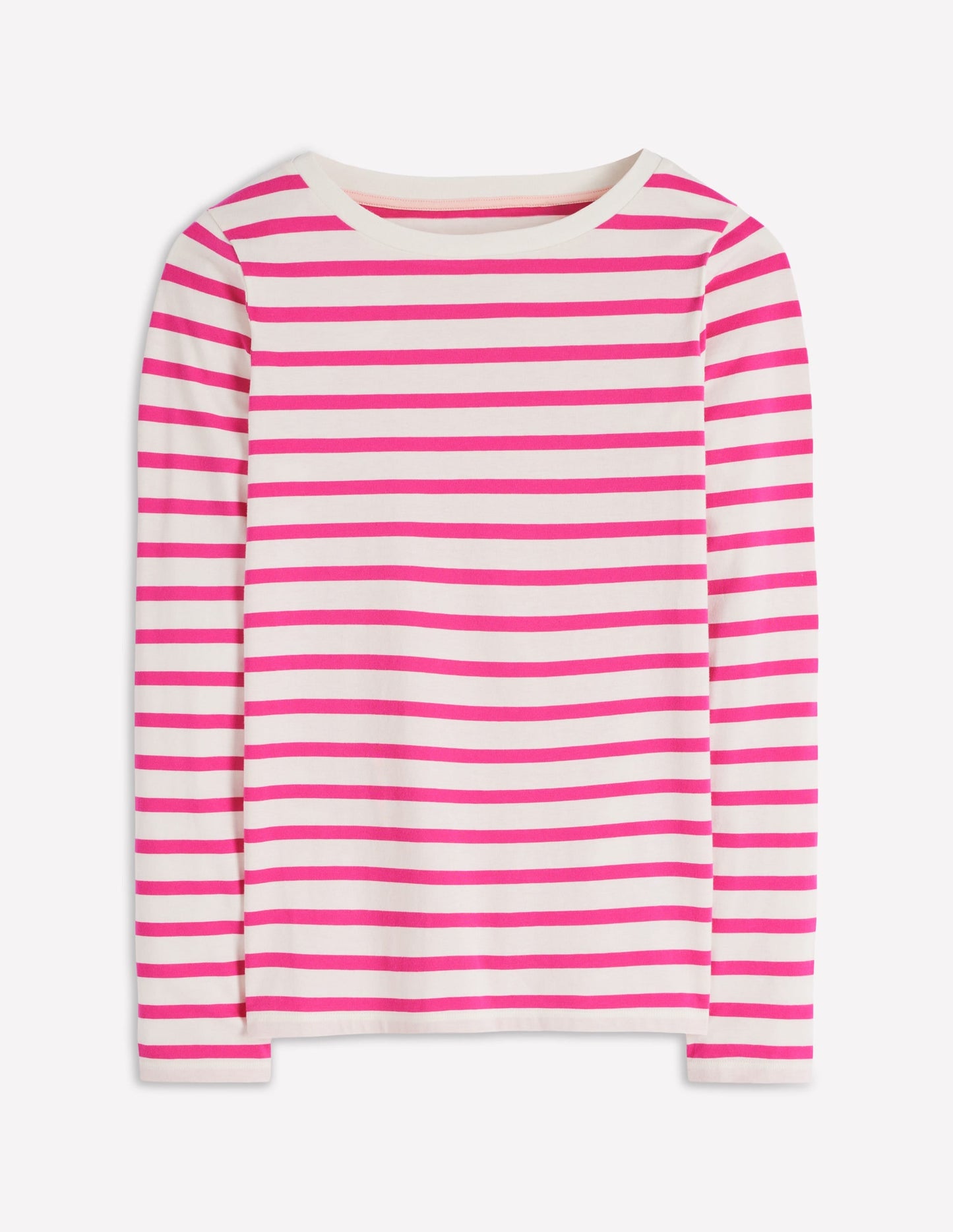Olivia Long Sleeve Breton-Pink Peony Stripe