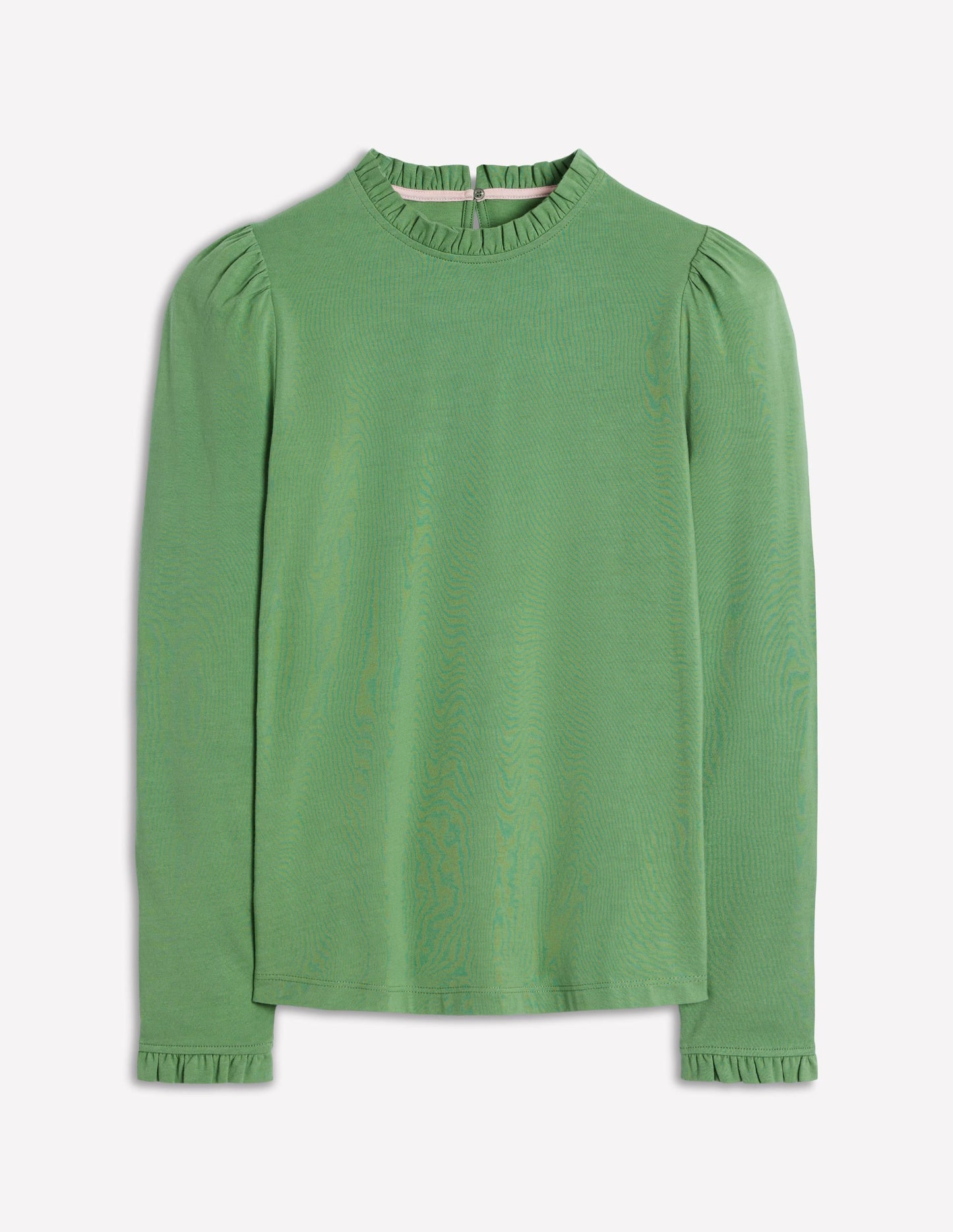 Supersoft Frill Detail Top-Newt Green