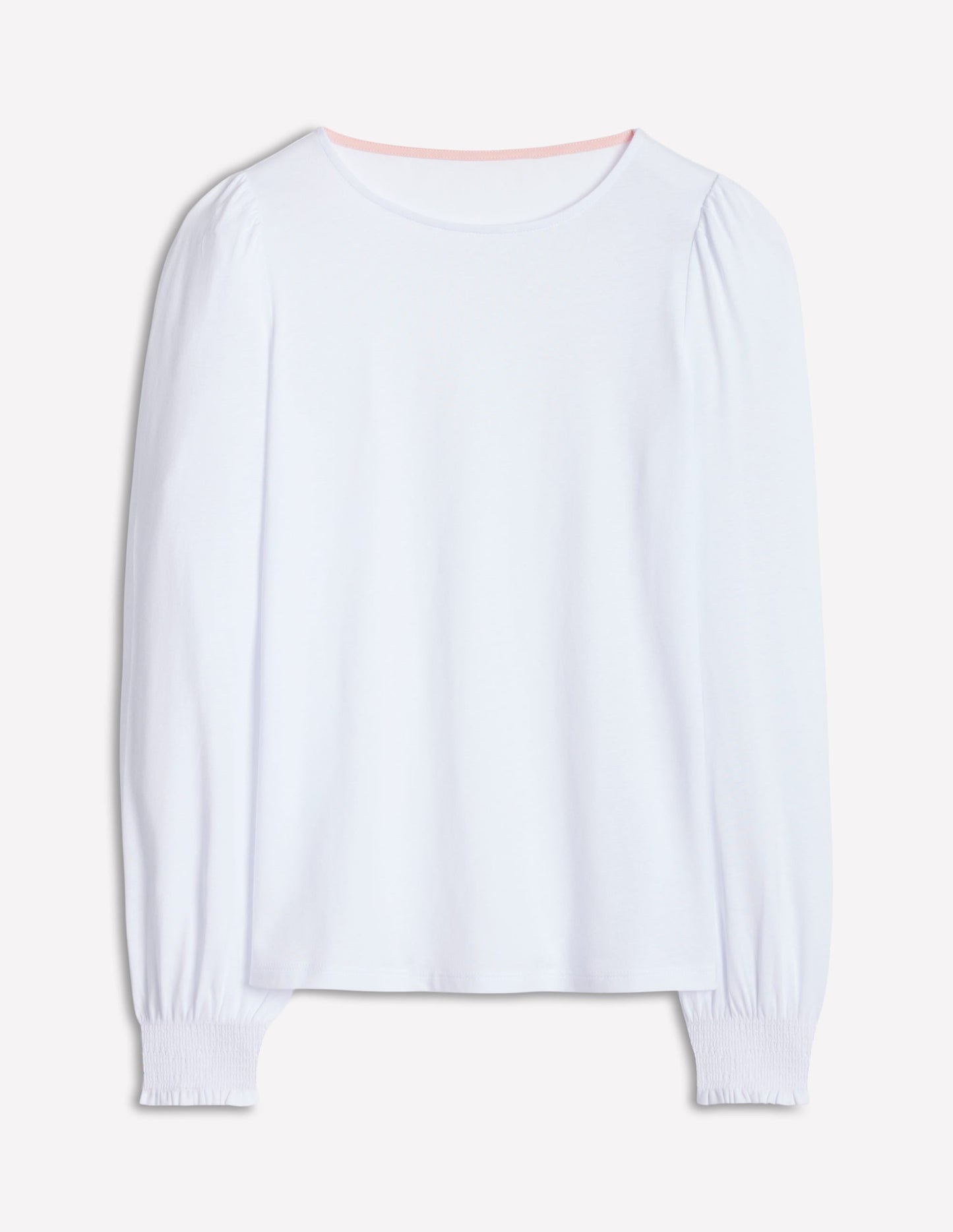 Smocked Cuff Supersoft Top-White