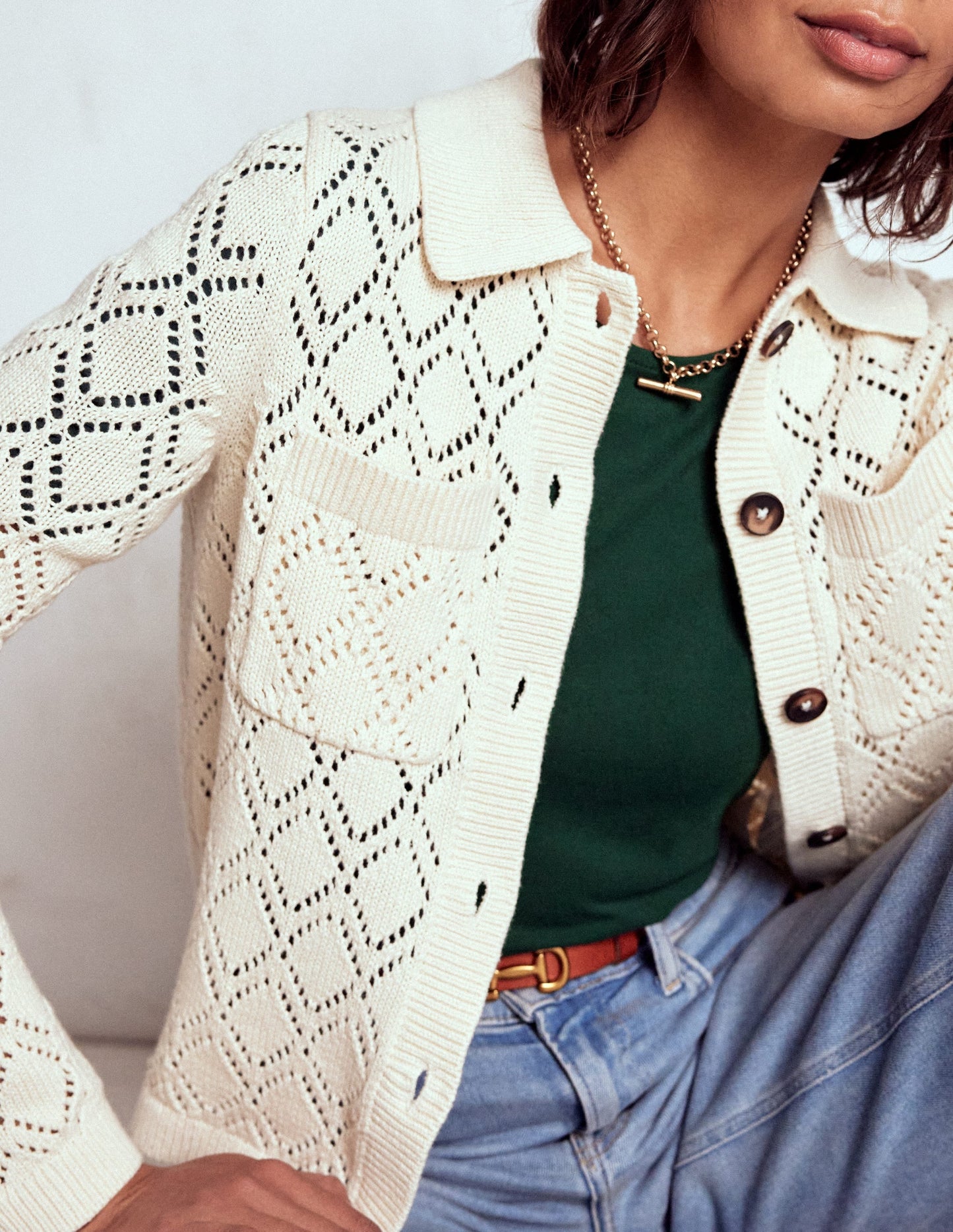 Short Sleeve Smocked Cuff Top-Green Pine