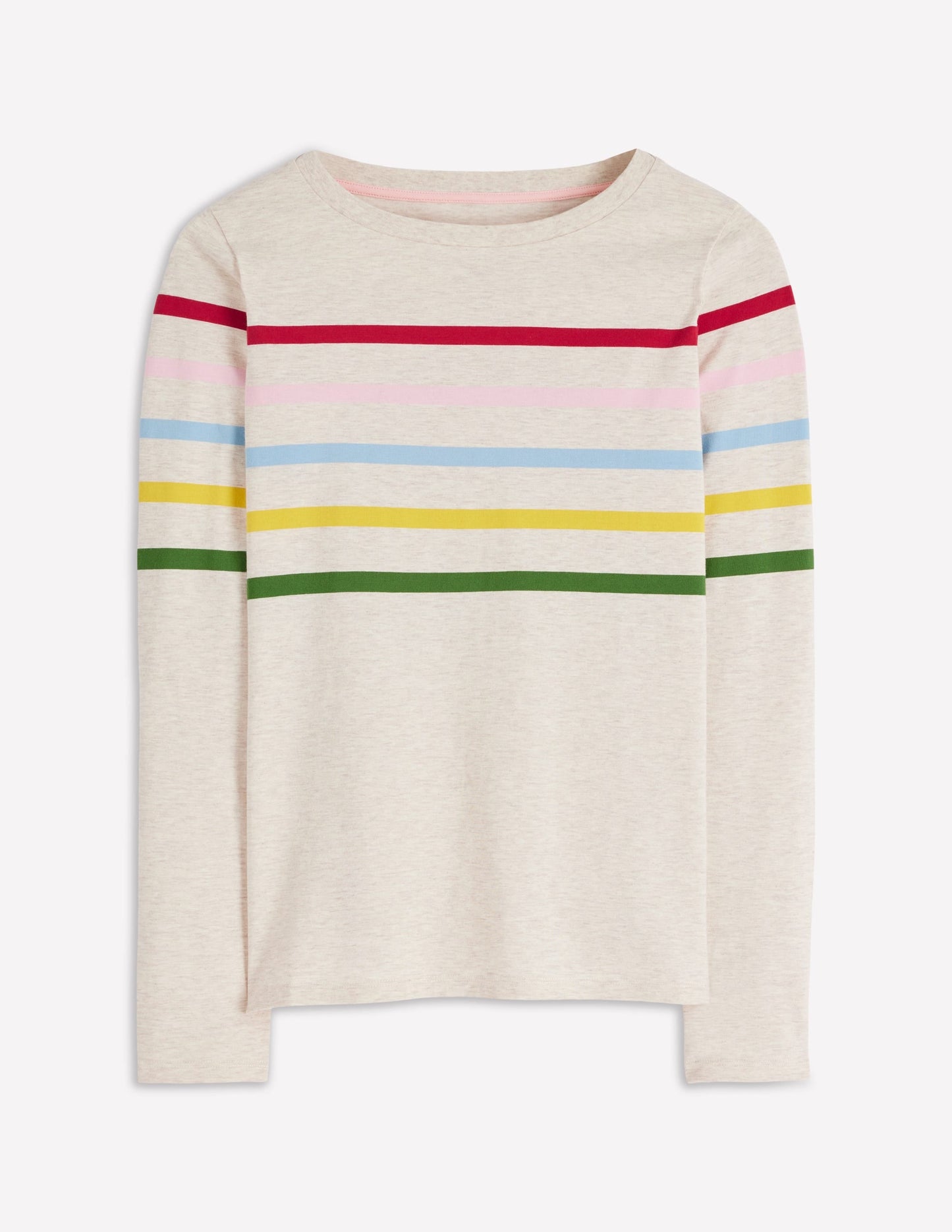 Olivia Long Sleeve Breton-Oatmeal Marl Placed Breton